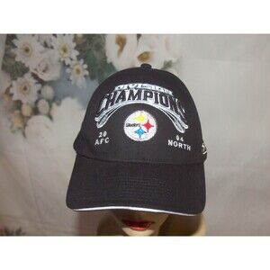 Pittsburgh Steelers 2004 NFL Division Champions Hat Reebok On Field Vintage